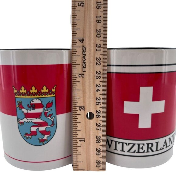 Coffee Mugs Switzerland Swiss Ceramic Coat Of Arms Family Crest Set of 2 - Picture 7 of 8